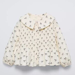 Peter Pan Collar Bow Shirt